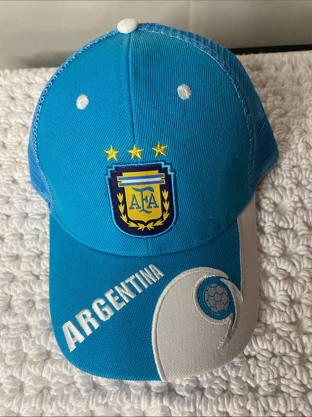Argentina Kids Blue Mesh Baseball Cap - AFA Crest